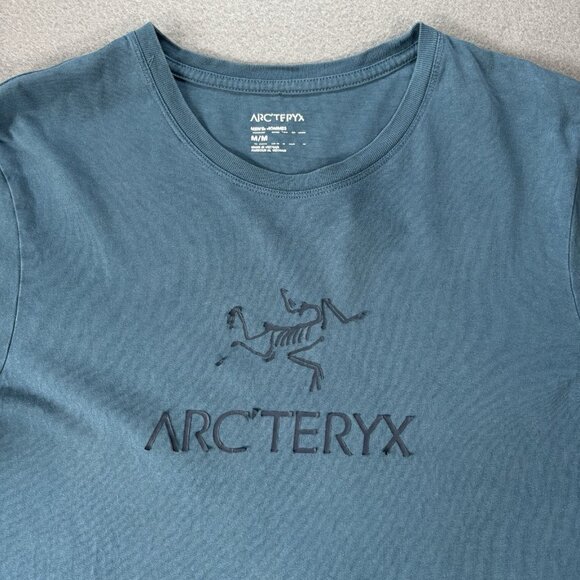 Arc'teryx Arc'Word Long Sleeve T-Shirt Mens M Blue Turquoise Gorpcore Outdoor - Picture 2 of 14